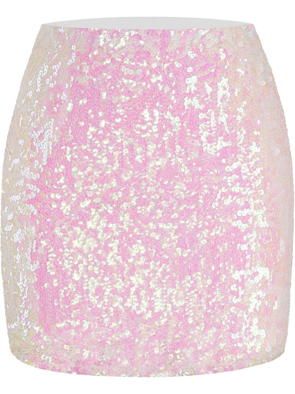 Women's Sequin Sparkle High Waist Bodycon Stretchy Multicolor Mini Skirt
